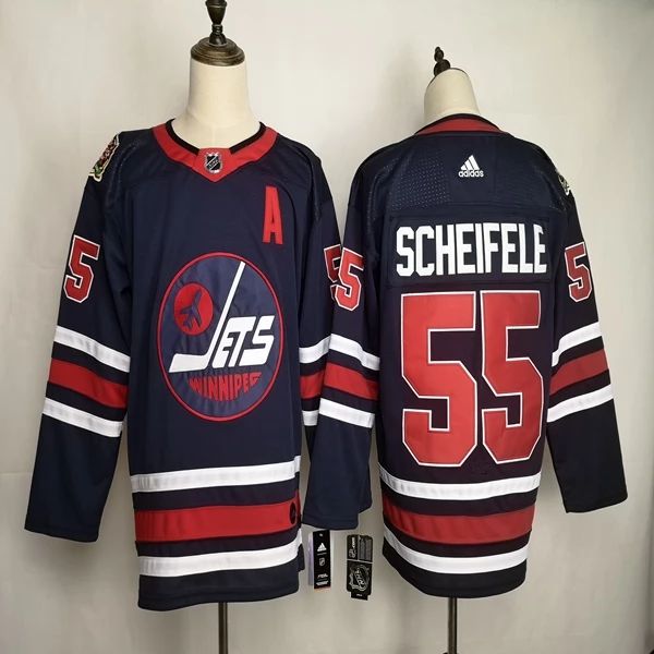 Herren Winnipeg Jets Eishockey Trikot Mark Scheifele 55 2018-19 Navy Authentic